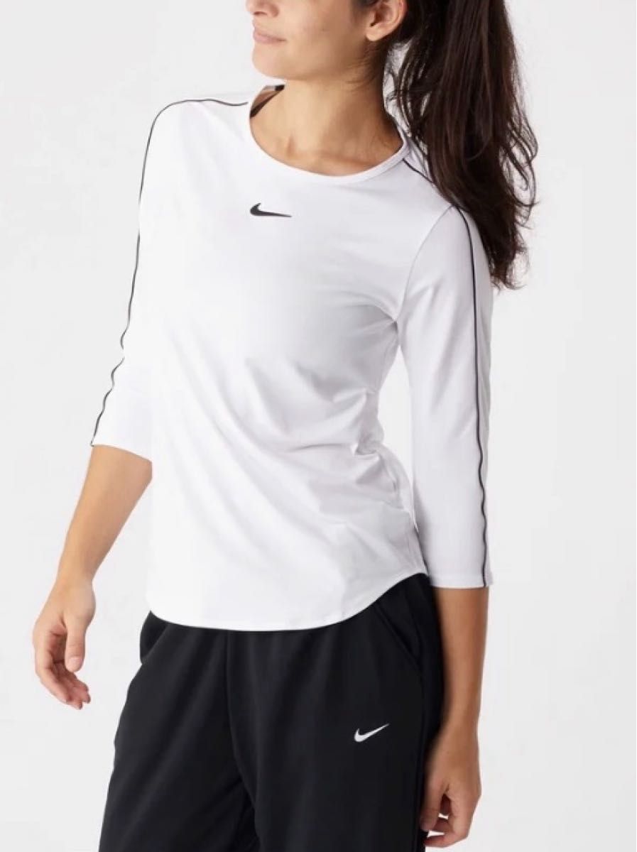 海外購入 NIKE ナイキ レディース テニスウエア 七分丈Tシャツ L 海外購入 NIKE ナイキ レディース テニスウエア 七分丈Tシャツ L