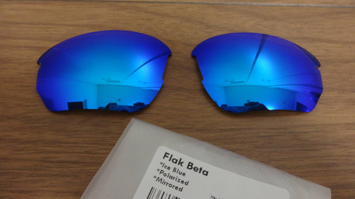 480円引き！★オークリー フラックベータ用 カスタム偏光レンズ ICE BLUE Color Polarized 新品 Oakley Flak Beta Sunglasses_画像1