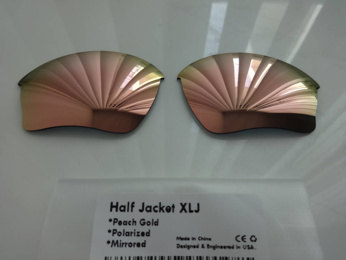 処分価格！★ハーフジャケット1.0　XLJ用 カスタム偏光レンズ PEACH GOLD Color Polarized 新品 HALF Jacket　XLJ_画像1