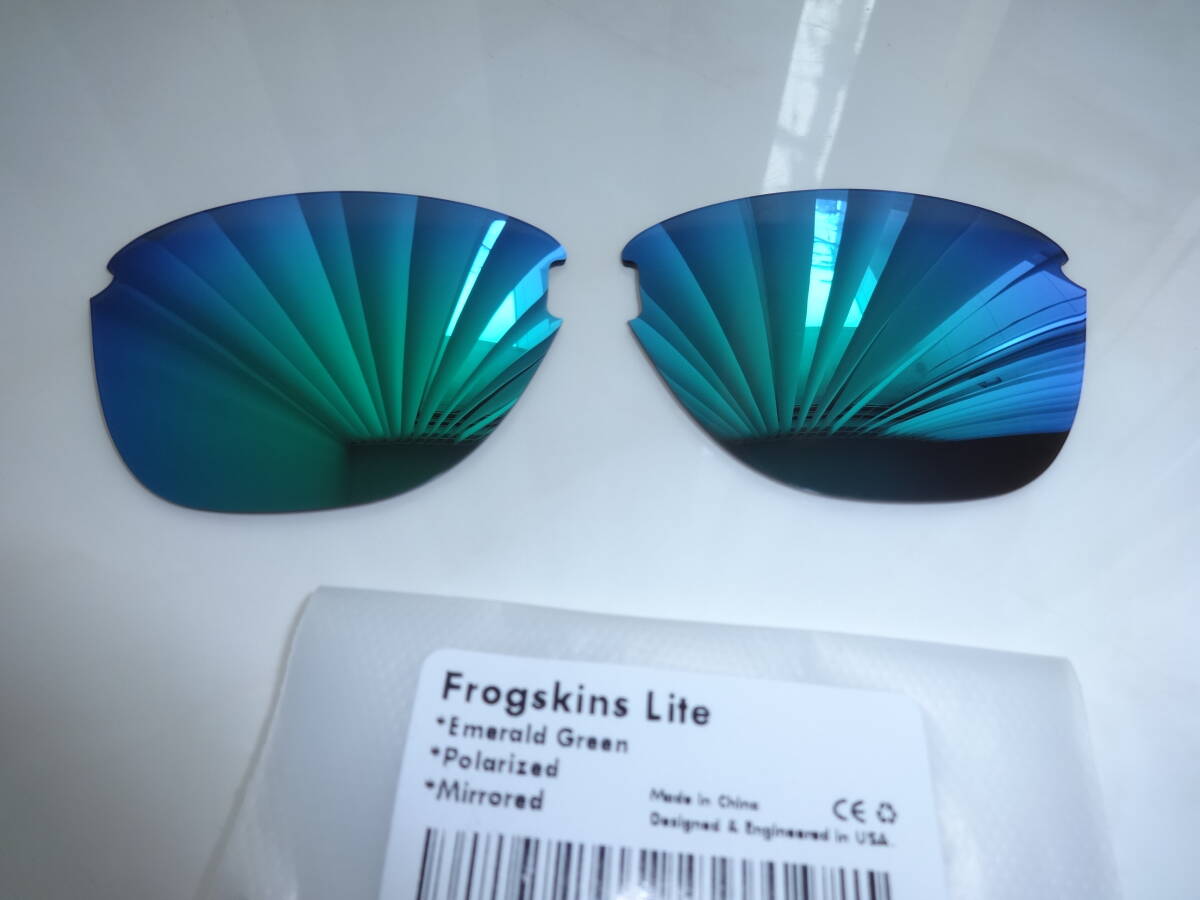 処分価格！ Frogskins Lite フロッグスキンライト用 カスタム偏光レンズ 　GREEN　Color Polarized 新品 オークリー_画像1