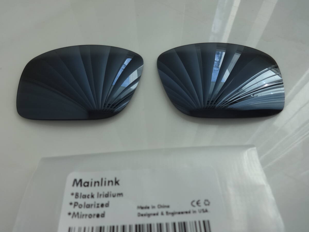 処分価格！★オークリー MAIN LINK メインリンク用 カスタム偏光 レンズ BLACK IRIDIUM Color 新品 POLARIZED MAINLINK_画像1