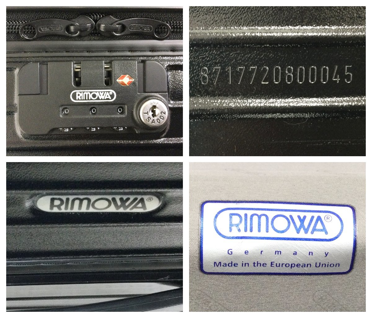 1202 RIMOWA リモワ SALSA サルサ 87177 スーツケース ブラック/黒 4輪 マルチホイール キャリーケース_画像10