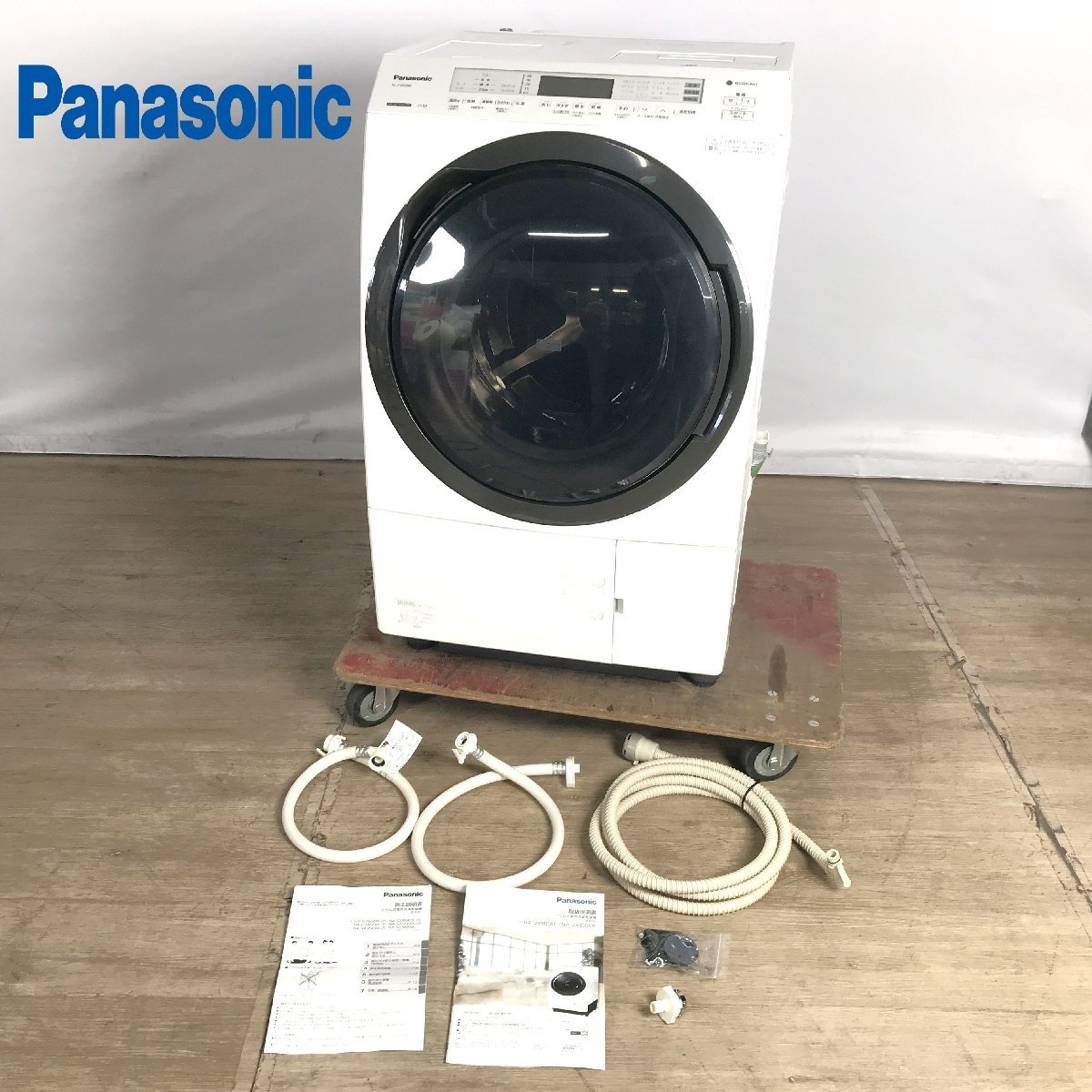1202 Panasonic パナソニック ななめドラム式洗濯乾燥機 NA-VX800BR 2021年製 右開き 洗濯11kg 乾燥6kg クリスタルホワイト 洗濯機の画像1