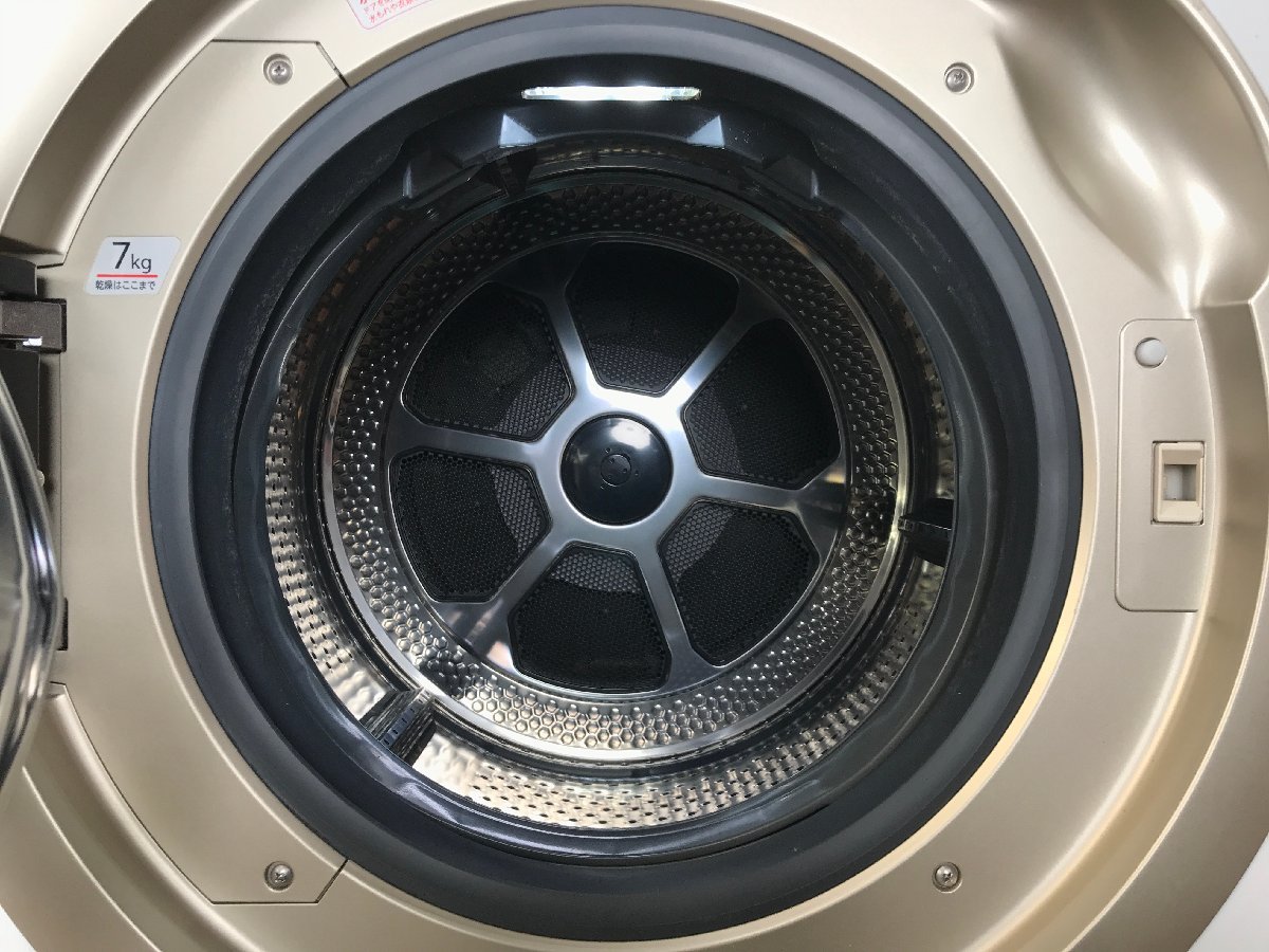 1202 TOSHIBA 東芝 ドラム式洗濯乾燥機 ZABOON ザブーン TW-127X7L(W) 左開きタイプ 2019年製 洗濯12kg 乾燥7kg グランホワイト 洗濯機_画像5
