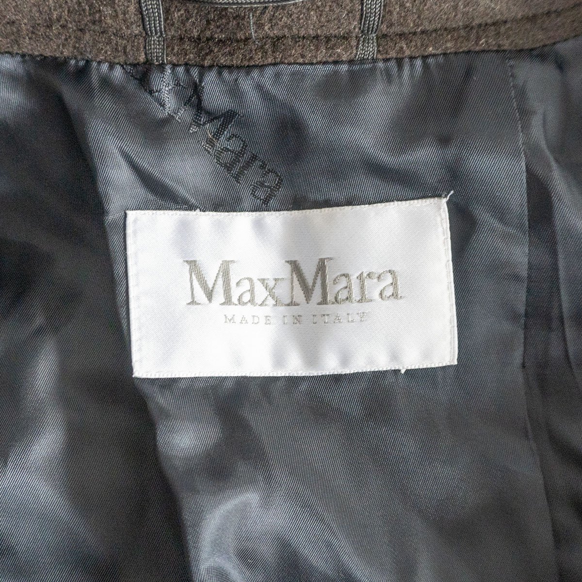 【最高級】 MAX MARA【ウール カシミヤ ベルテッド コート】38 カシミヤブレンド 白タグ マックスマーラ 2402159_画像4