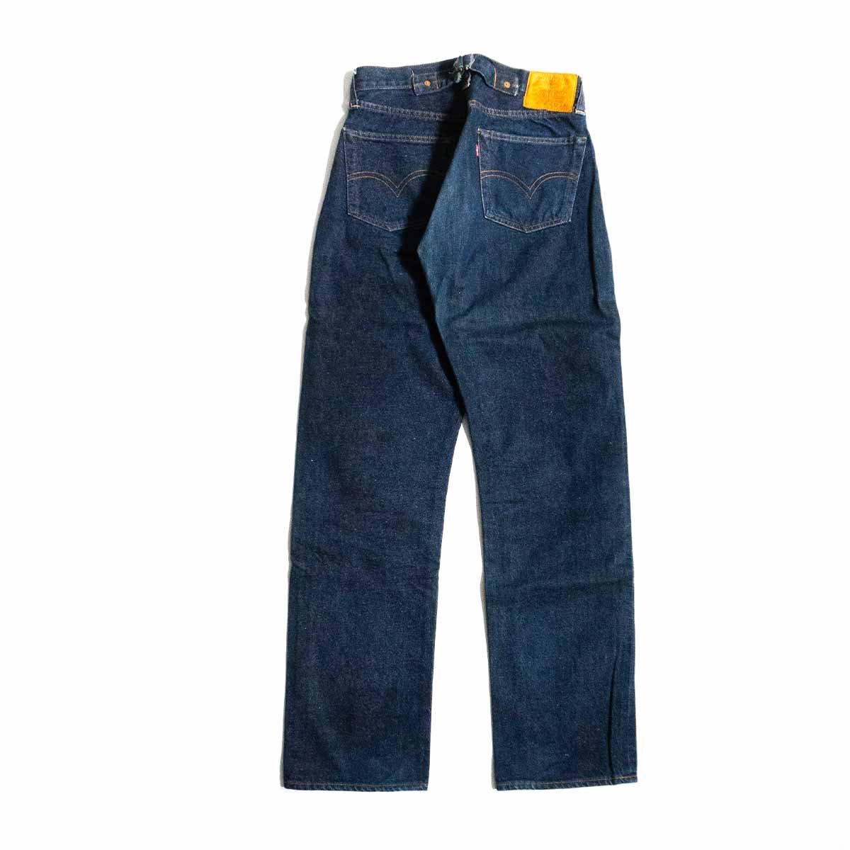 【バレンシア製/美品濃紺】 LEVI'S 【201XX BIG E デニムパンツ 】32×36 バックルバック インディゴ 555 アメリカ製 wsm 2402172_画像3