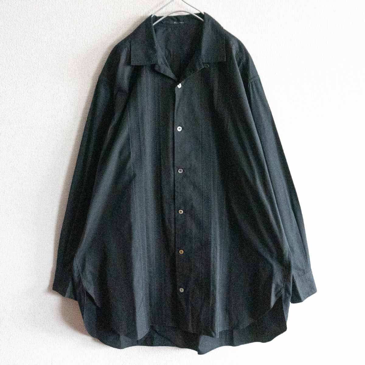 【90S/アーカイブ】Y's for men【ビッグシルエット オープンカラー シャツ】ブラック YOHJI YAMAMOTO ヨウジヤマモト 2402309