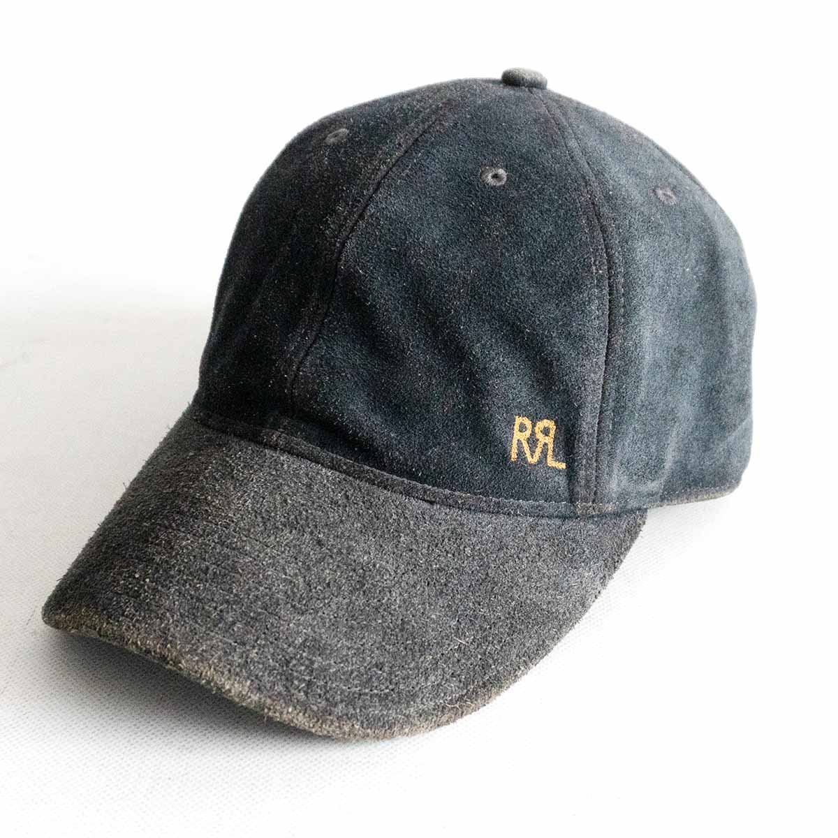 【美品】RRL 【 インディゴレザー キャップ】 帽子 ラルフローレン 2402321_画像1