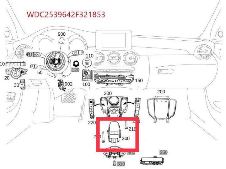 LU A205 900 9927 amgメルセデスベンツ W205 タッチパッド コマンドコントローラー GLC43 純正_画像6