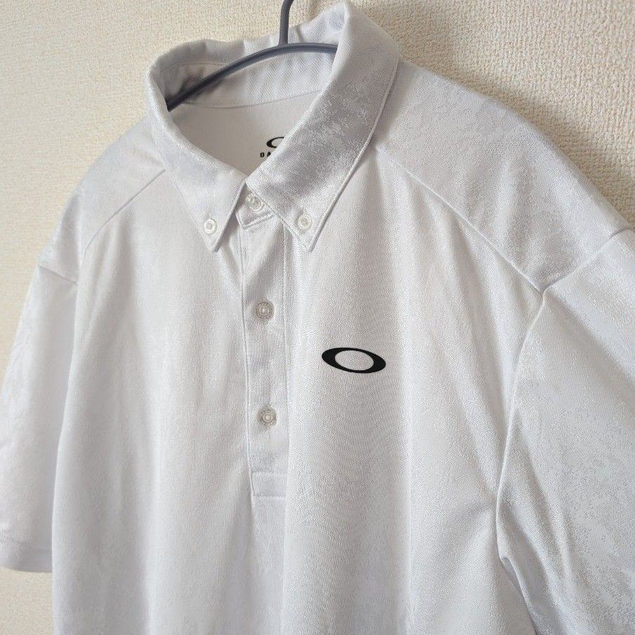 美品 オークリー OAKLEY メンズ 半袖ポロシャツ ENHANCE SS POLO JACQUARD（WHITE）