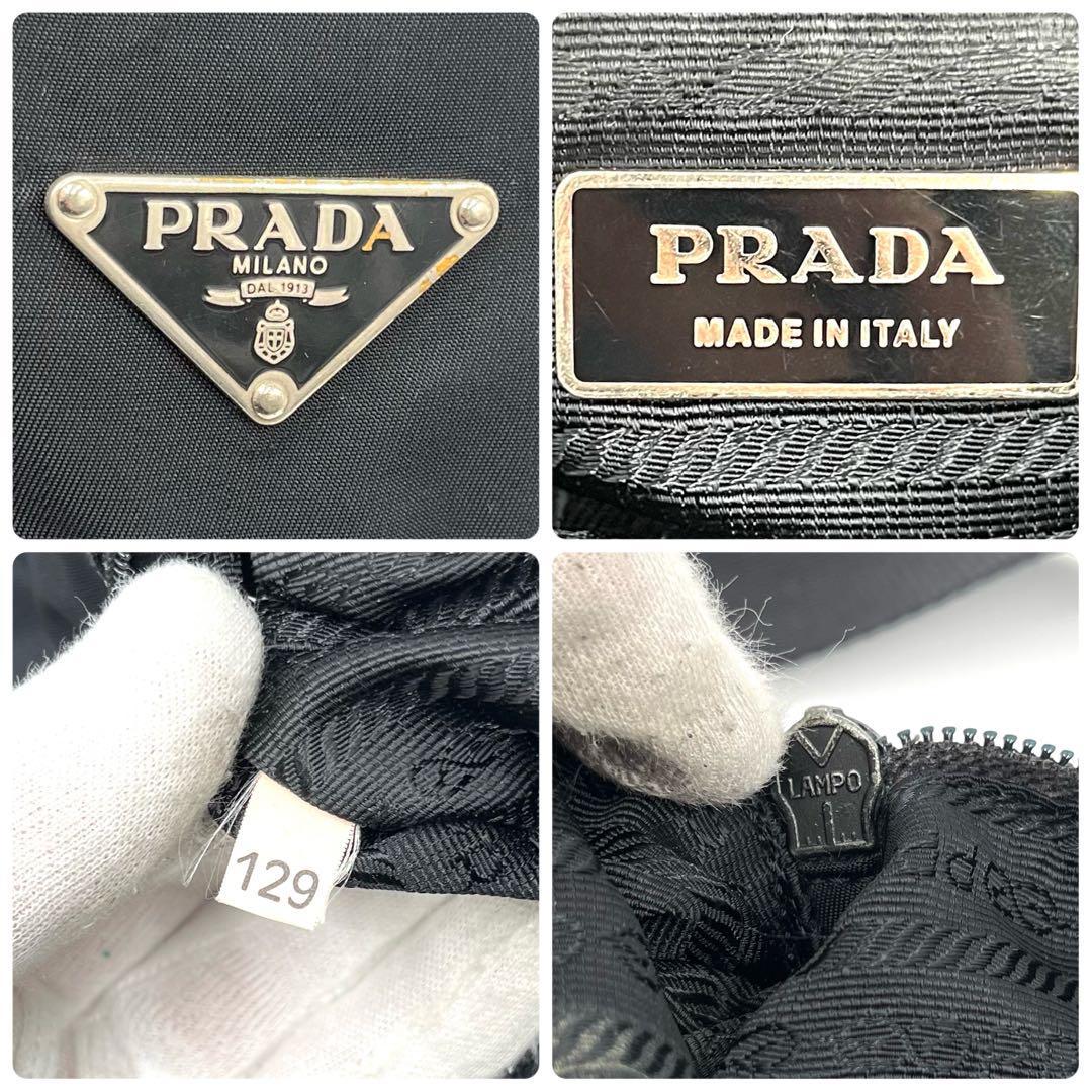 1円《人気》PRADA プラダ ショルダーバッグ カメラバッグ メッセンジャーバッグ 三角ロゴ ナイロン レザー 革 ブラック レディース メンズ_画像9