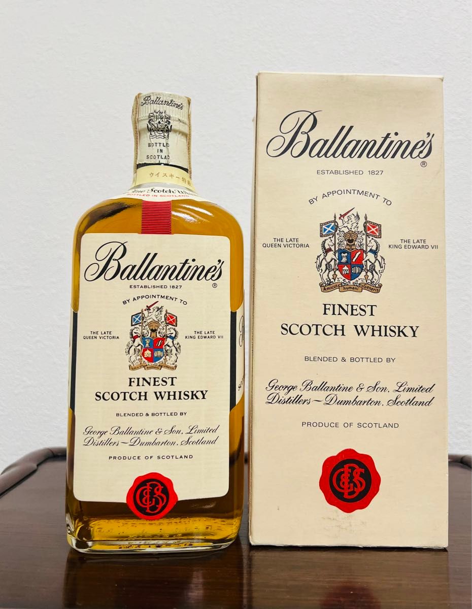 未開栓古酒バランタイン ファイネスト スコッチ ウイスキー Ballantines Finest Scotch Whisky赤青旗