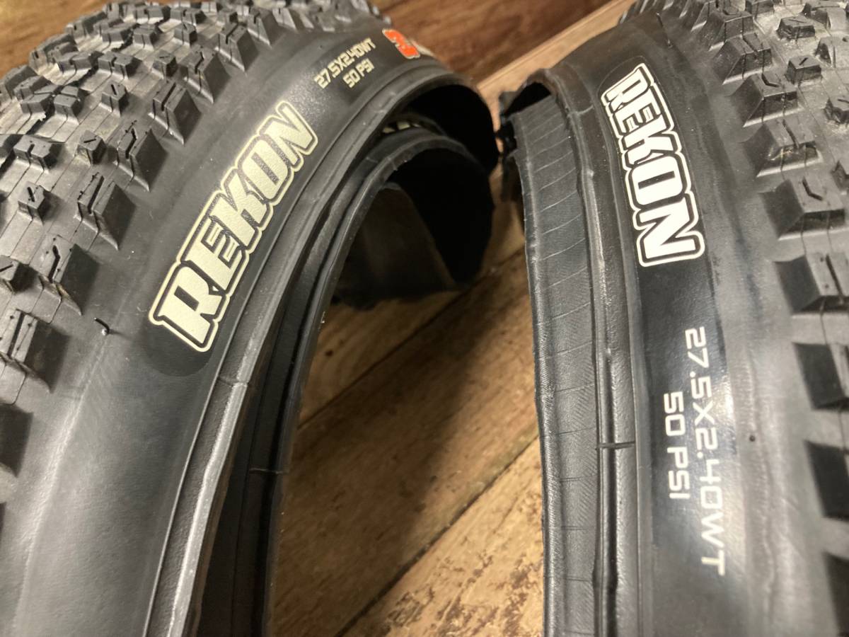 GW567 マキシス MAXXIS リーコン REKON 27.5×2.40WT TR チューブレスレディ MTB 前後セット_画像7