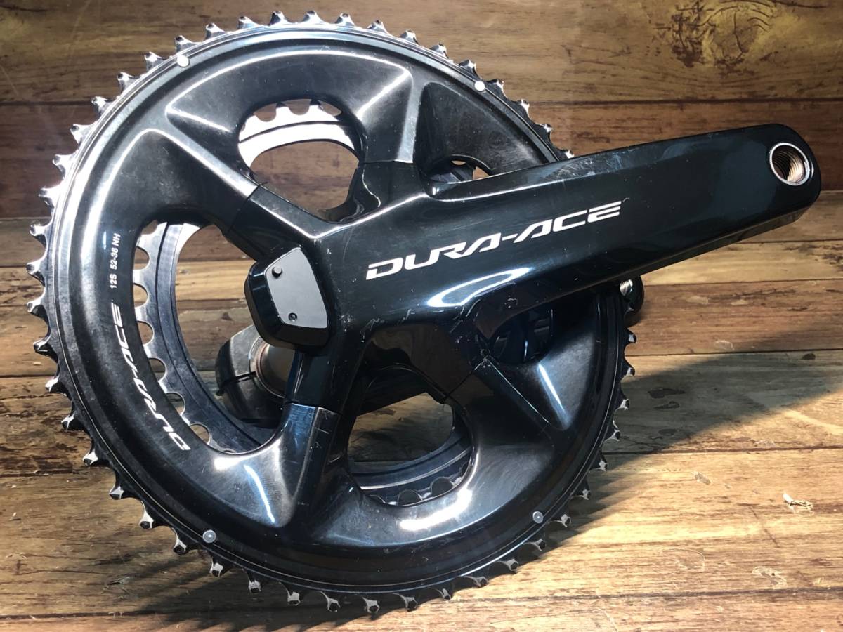 インポート・海外人気ブランド シマノ HO707 SHIMANO 充電器なし ※通信確認済 両側 パワーメーター 12S 172.5mm 52/36T クランクセット FC-R9200P DURA-ACE デュラエース クランク
