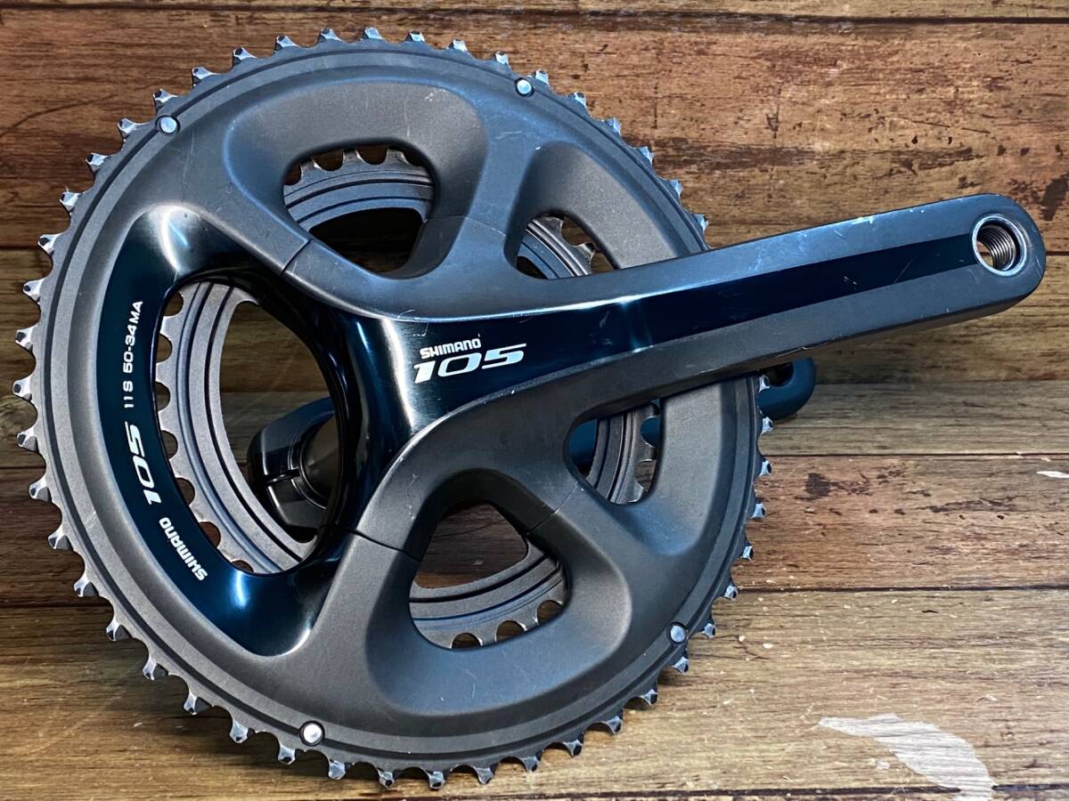 新しい季節 HD152 シマノ Shimano 105 FC-5800 クランクセット 172.5mm 50-34T 2x11s ブラック クランク