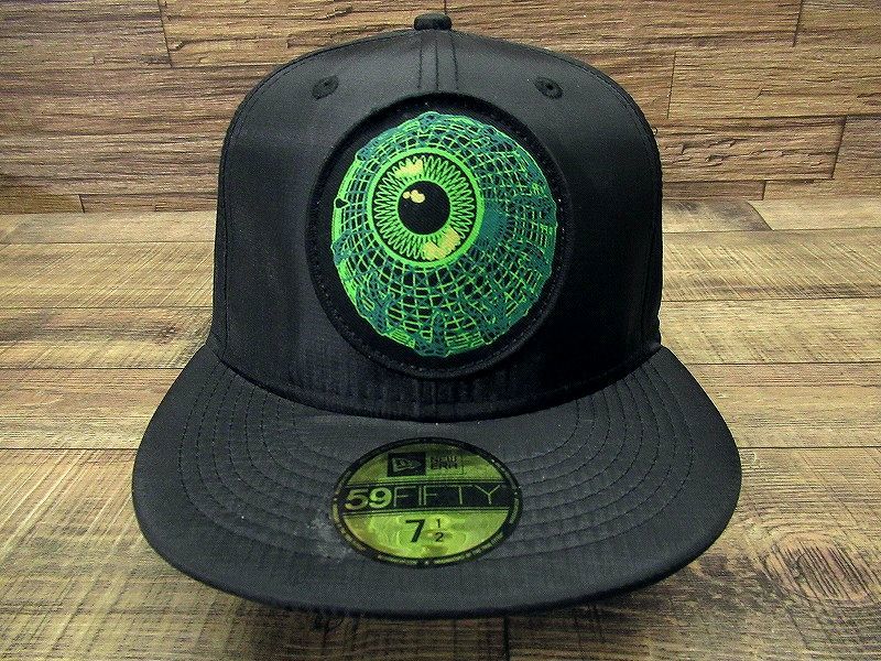 G② ◆ 希少 限定 MISHKA ミシカ NEW ERA ニューエラ DIMENSIONAL KEEP WATCH ナイロン リップストップ 59FIFTY キャップ 帽子 黒 59.6cm_画像2