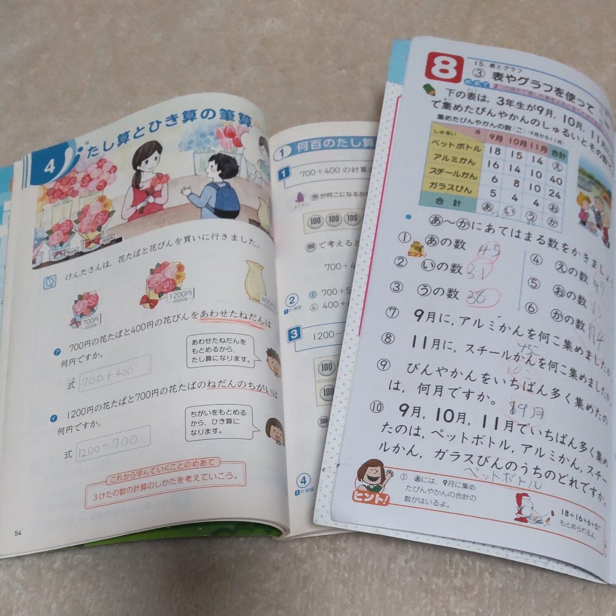 啓林館　算数　3上、教育同人社３年三学期　くりかえし計算ドリル くりかえし計算ドリル 算数