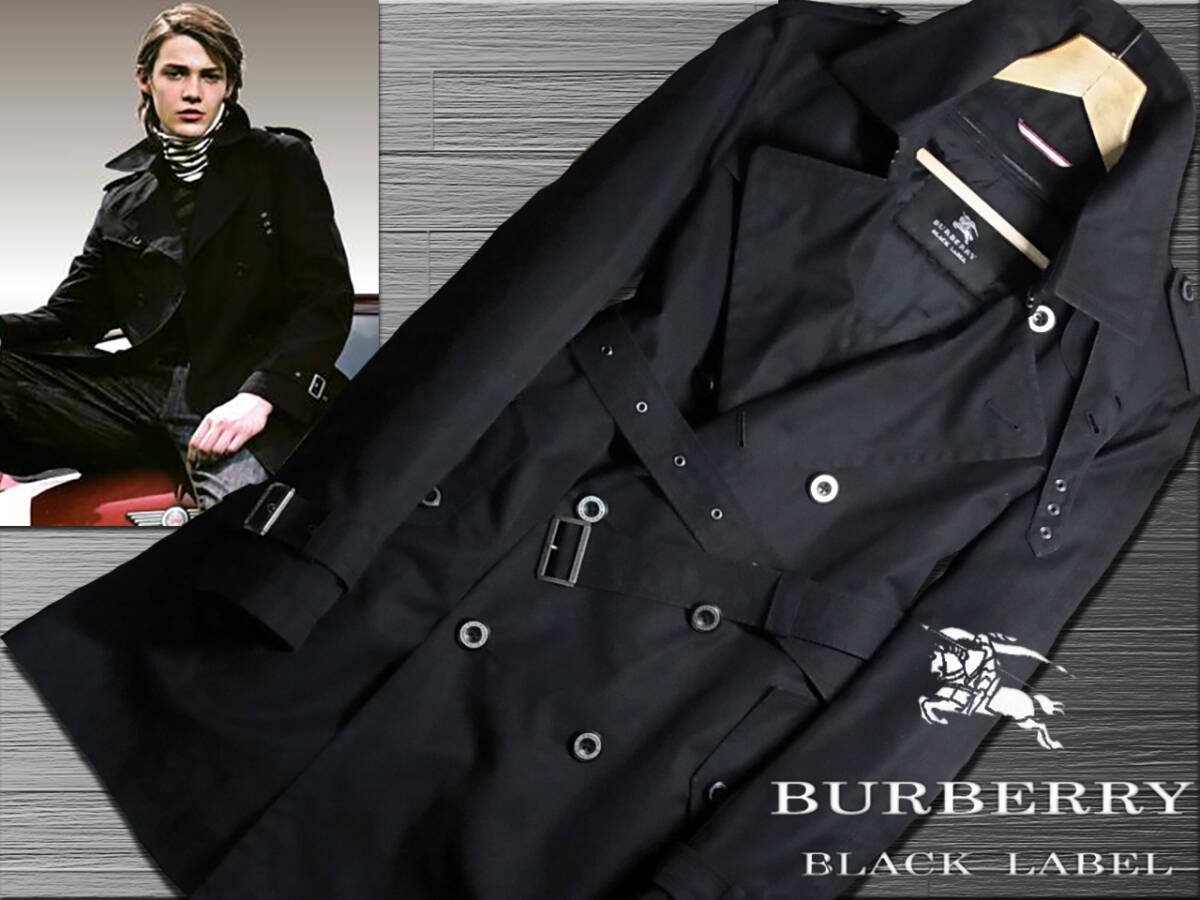 希少Lサイズ！幻の逸品！10周年記念限定　プレミアム　トレンチコート▼バーバリーブラックレーベル BURBERRY BLACK LABEL