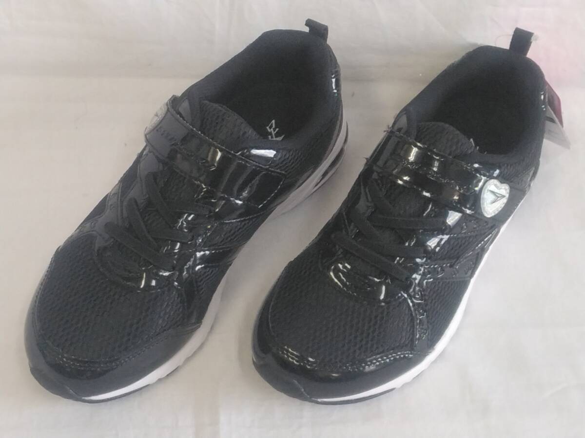  ребенок спортивные туфли . пара 787 24.5 см черный цвет Achilles для девочки shun sok чёрный / белый 2E формальная обувь. замена как .