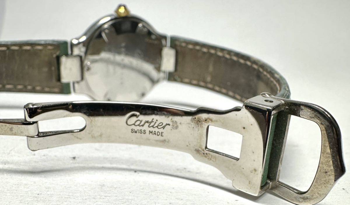 1円〜 Y Cartier カルティエ マスト21 ヴァンテアン ローマベゼル レディース クォーツ 純正Dバックル アンティーク 時計 92127886_画像10