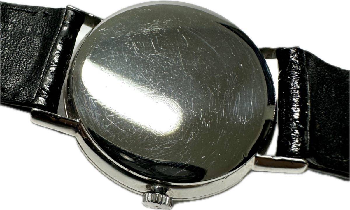 Y 希少 ブラック OMEGA オメガ シーマスター 黒ダイヤル メンズ 手巻き ラウンドケース アンティーク ヴィンテージ 時計 92095752の画像8