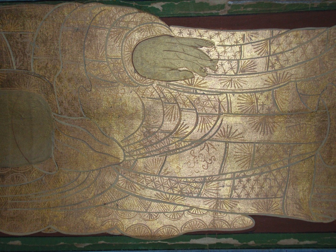 不明 無落款 江戸時代 釈迦涅槃図 大幅 掛軸（仏画）の画像6