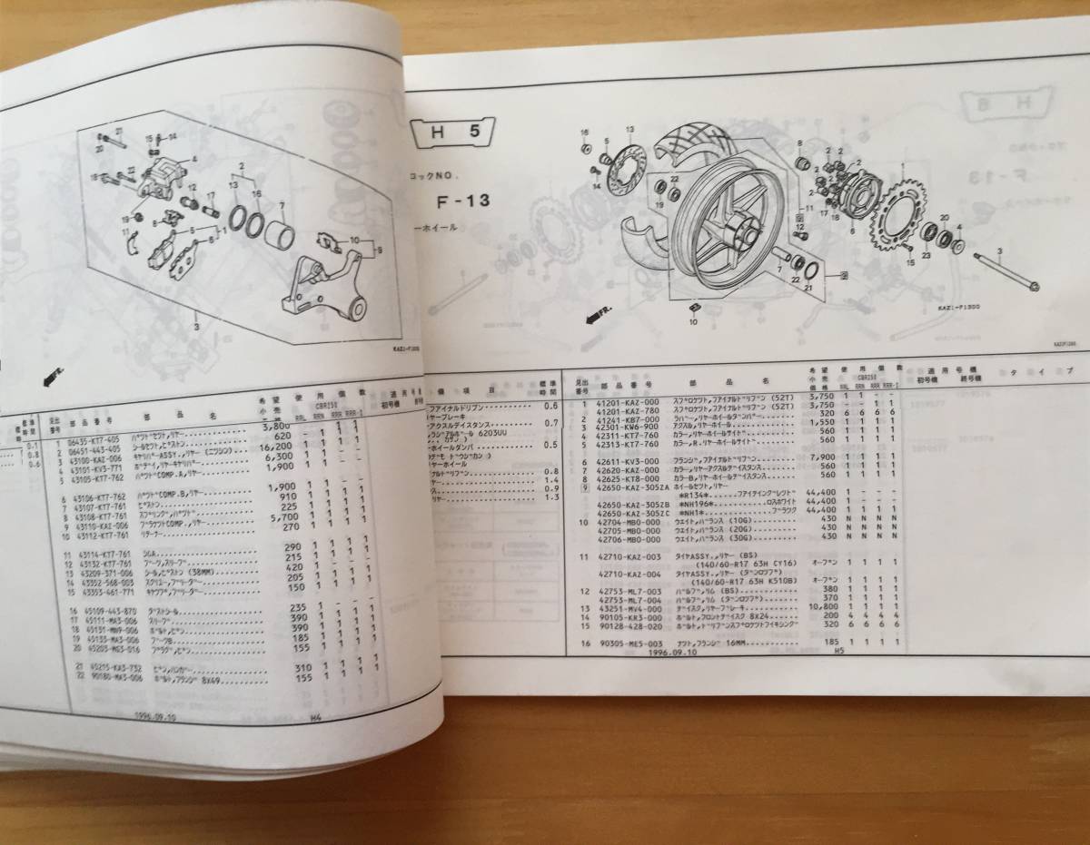 CBR250RR (MC22)　パーツリスト_画像6