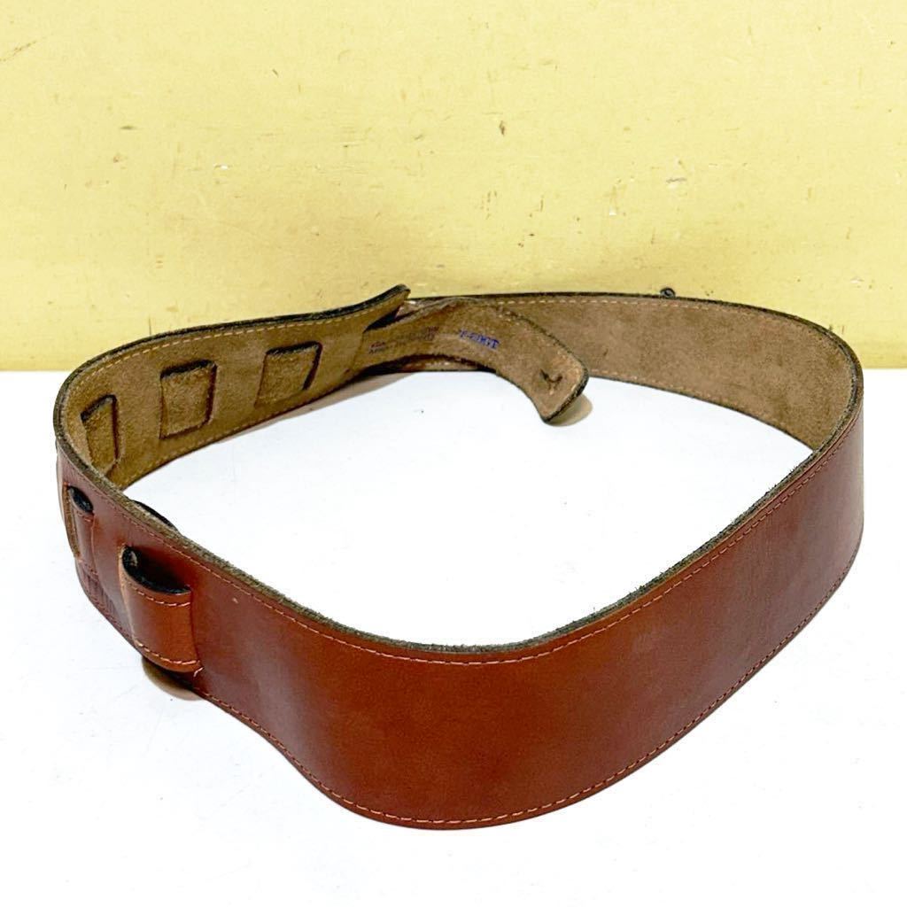 #B22I Taylor guitars T-60GT LEVY\'S PM23W Taylor guitar guitar strap guitar belt Canada made leather leather made Brown tea color 