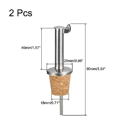 ステンレスボトル注ぎ口 自動反転 オリーブオイル注ぎ口 コルクデザイン ワインボトルストッパー 液体 オリーブオイル ワイン 酢_画像2