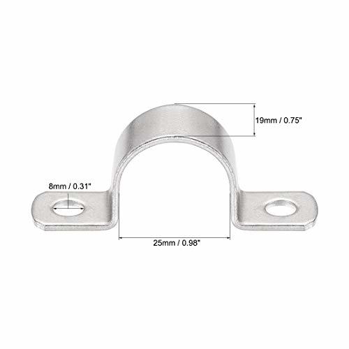 パイプストラップ チューブストラップ 配管ストラップ 25mm 2穴 304ステンレス鋼 4個入_画像2