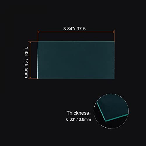 溶接ヘルメット内側カバーレンズ 暗化溶接フィルター用 保護レンズ用 置換 97.5x46.5x0.8mm クリア_画像2