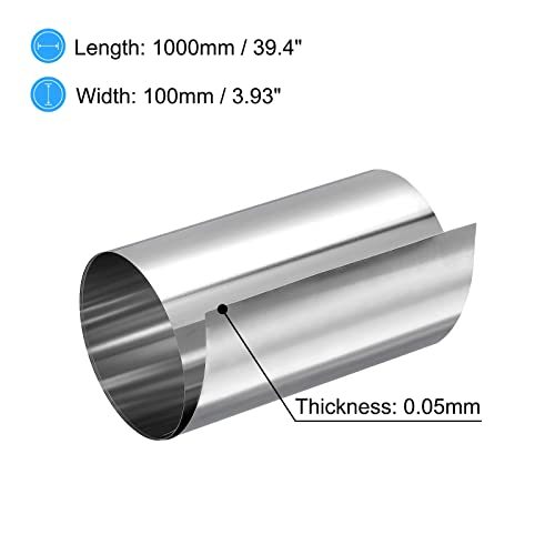 304ステンレス鋼ロールシート 0.05x100x1000 mm 細板シート ホイル クラフト 電子機器用_画像2