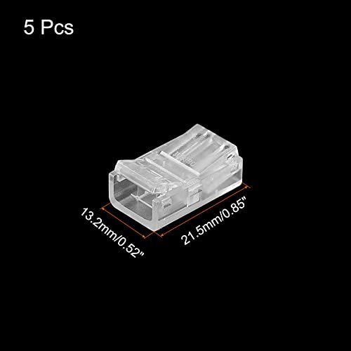 LEDストリップコネクタ 2ピン 10mm LEDコネクタ ストリップ ライト用 RGB 非配線クリップ ストリップ ライト ギャップレス_画像2
