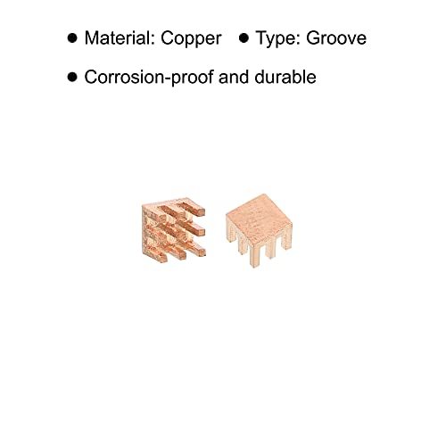 銅ヒートシンク 6x6x5mm 粘着剤付き ICチップセットクーラー用 5個入り_画像4