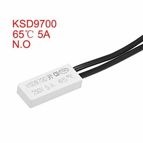 KSD9700サーモスタット 温度コントローラー スイッチ メタル製 温度65℃ 正常に開くN.O 5A_画像2