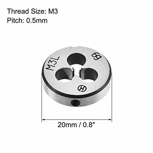 丸切りダイス ねじ切りダイス M3 メトリック マシンスレッド 左手 合金工具鋼 2個入り_画像2