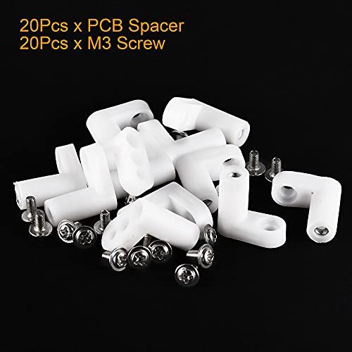 PCBスタンドオフスペーサー PCBスペーサー 回路基板PCBスペーサー L型 絶縁 固定 取付 20mmサポート高さ M3ねじ付き_画像2