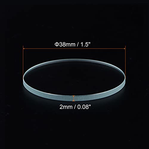 ARコーティング時計レンズ ラウンドフラットミネラルウォッチ クリスタルガラス 38 mm x 2 mm_画像2