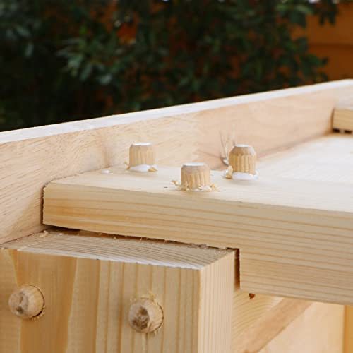 木製ダボピン 溝付き 斜めエンド 木製 ダボペグ キルン 乾燥 広葉樹 木工 家具 棚用 4x25mm_画像7
