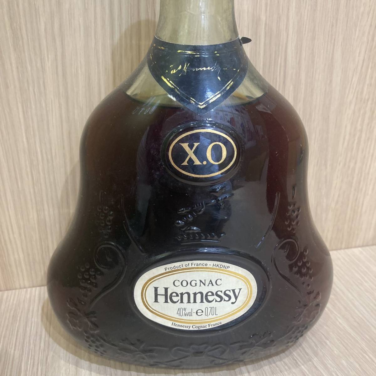 【APS 7373】1円～ Hennessy XO ヘネシー 金 ゴールド ラベル キャップ グリーンボトル ブランデー コニャック 未開栓 現状品_画像6
