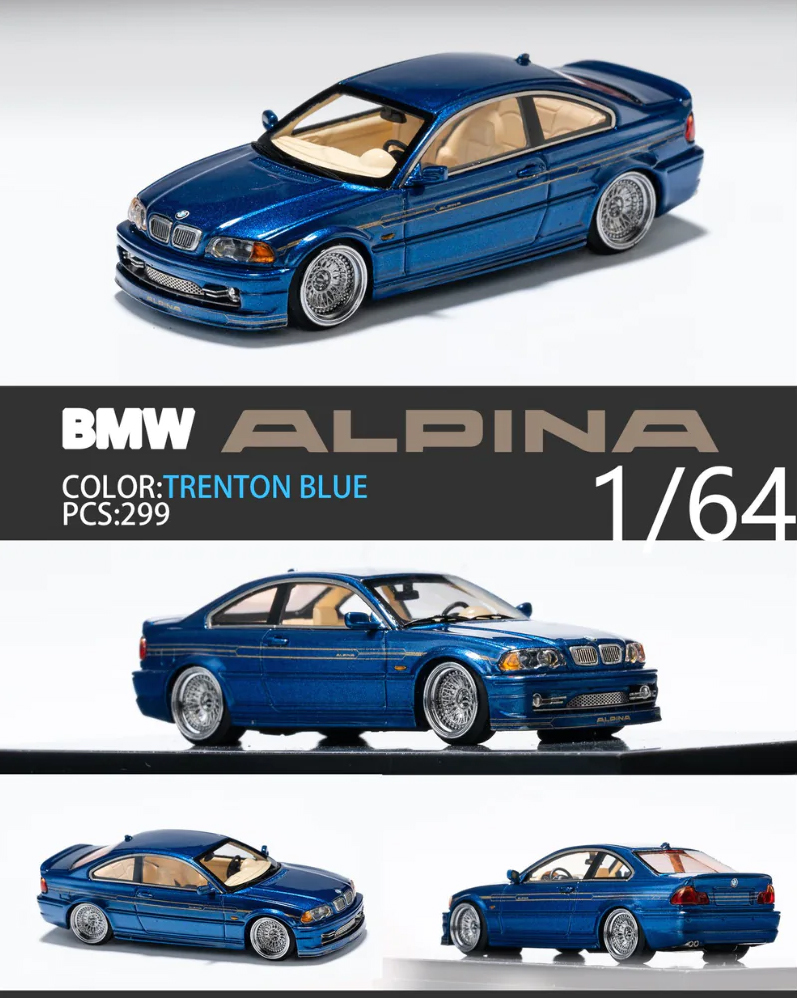 YM モデル 1/64 BMW アルピナ E46 ALPINA B3 ブルー レジン 299台限定