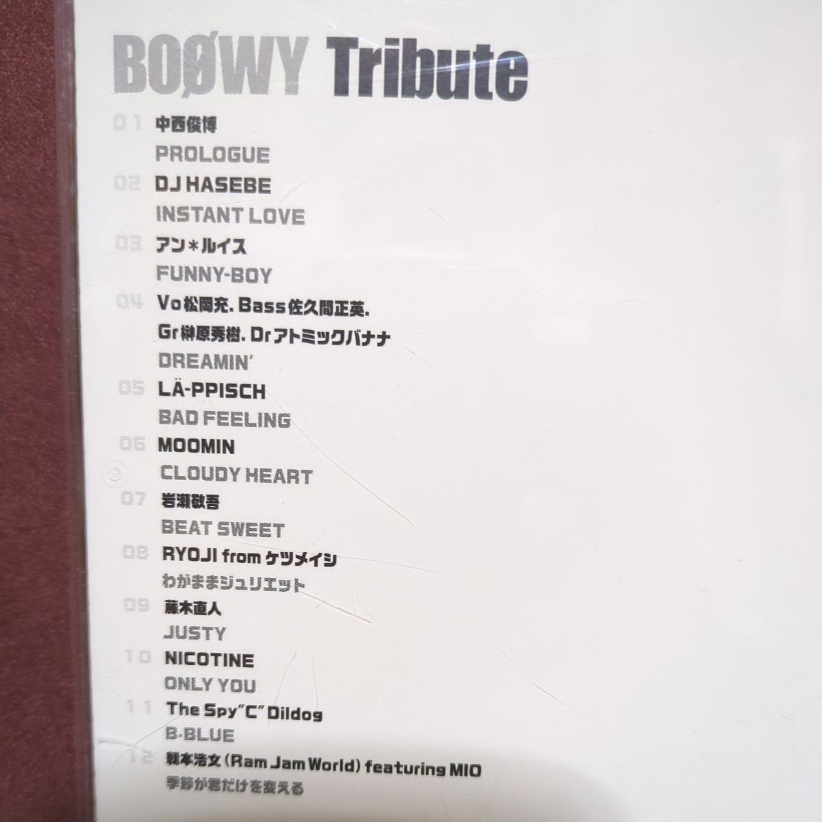 ■T30■ ボウイ トリビュートアルバム「BOOWY Tribute」中西信博、アンルイス、藤木直人 他_画像6