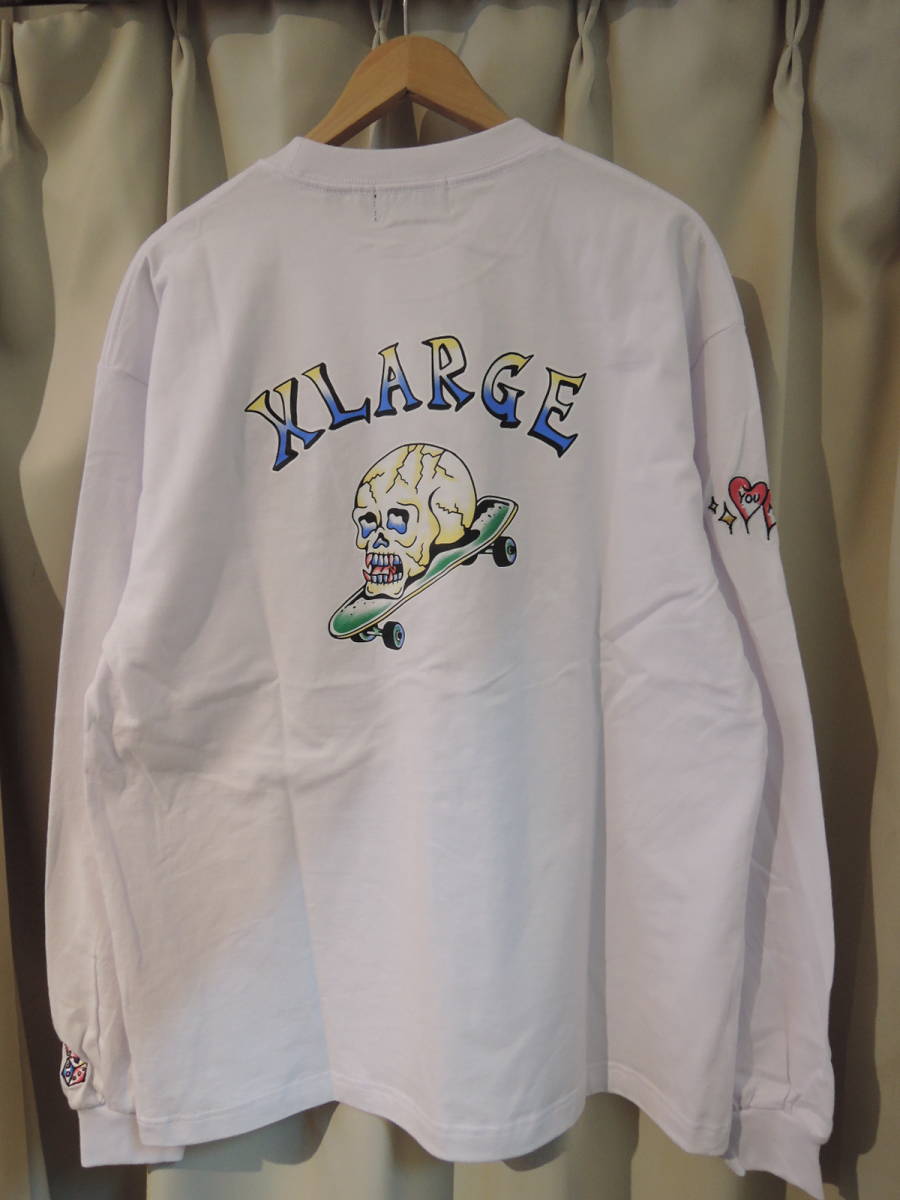 X-LARGE XLARGE エクストララージ GOOD TIME L/S TEE ホワイト L ロンT 2024最新人気商品 送料￥230～_画像1