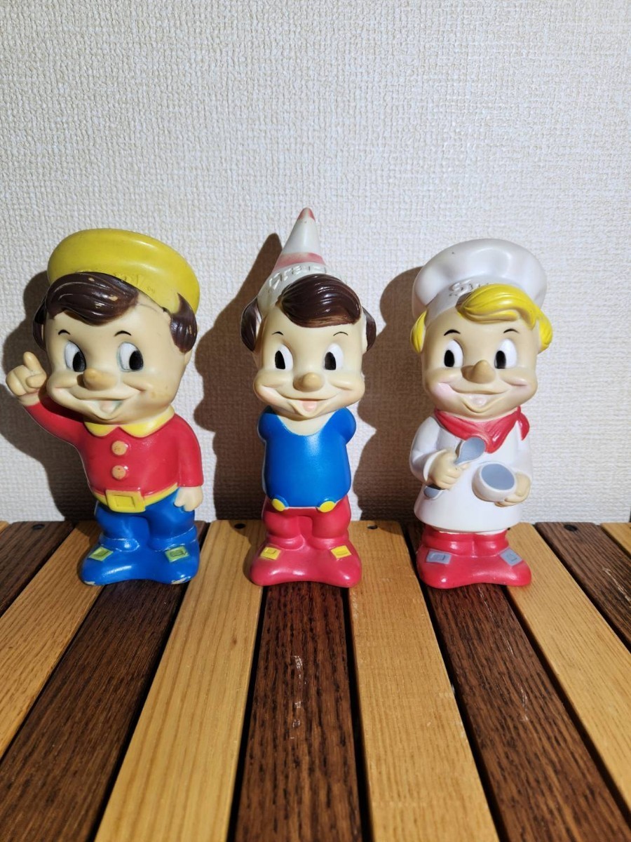 70’ｓ kelloggs ケロッグ 3個セット ビンテージ ソフビ TOY アドバタイジング 検 シリアル ポップ スナック クラックル 貯金箱 モンスター_画像1