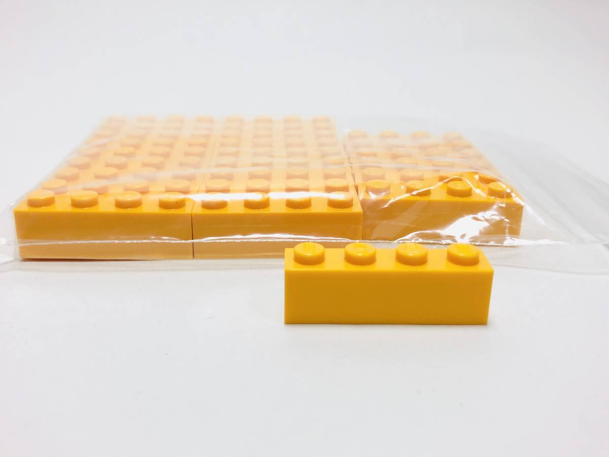【新品未使用】レゴ LEGO ブロック 1x4 ブライトライトオレンジ 25個 １×４の画像1