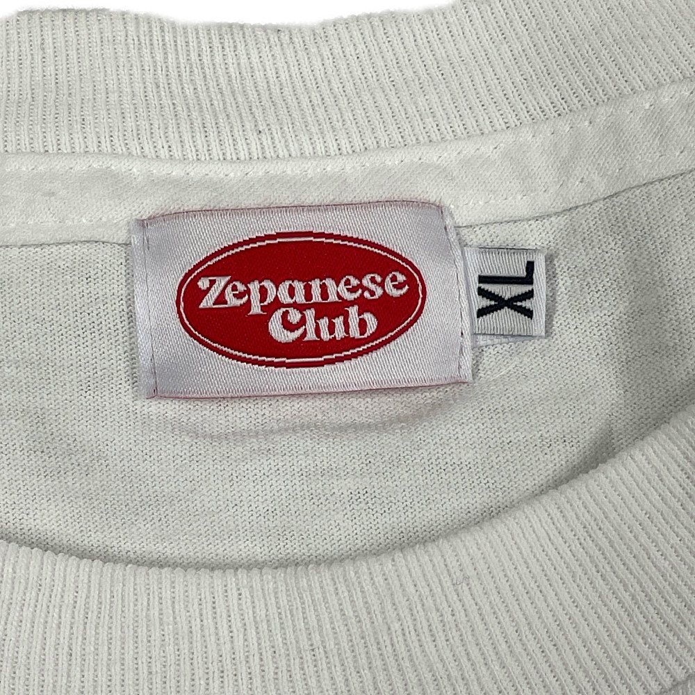 Zepanese Club ゼパニーズクラブ ロゴ プリント 半袖Ｔシャツ ホワイト サイズXL 正規品 / B4648_画像7