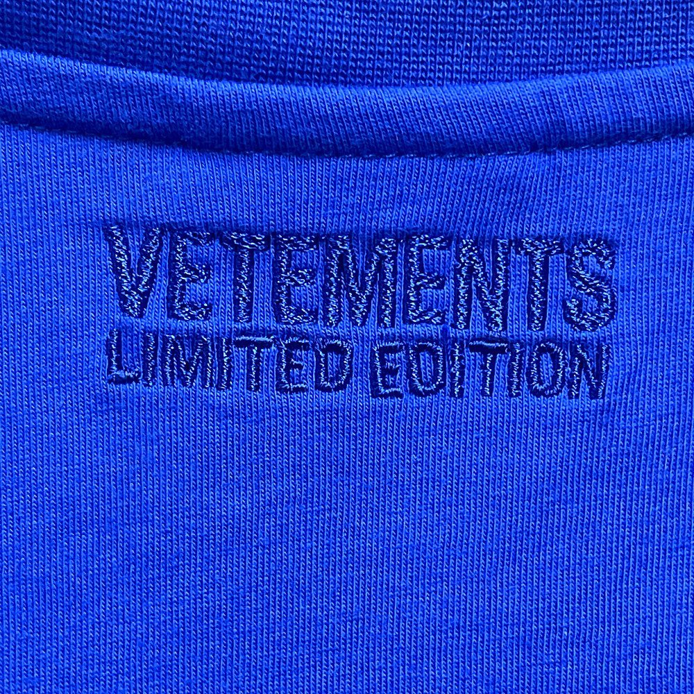 VETEMENTS ヴェトモン ロゴ 半袖Ｔシャツ ロイヤルブルー サイズXS 正規品 / Z5015_画像5