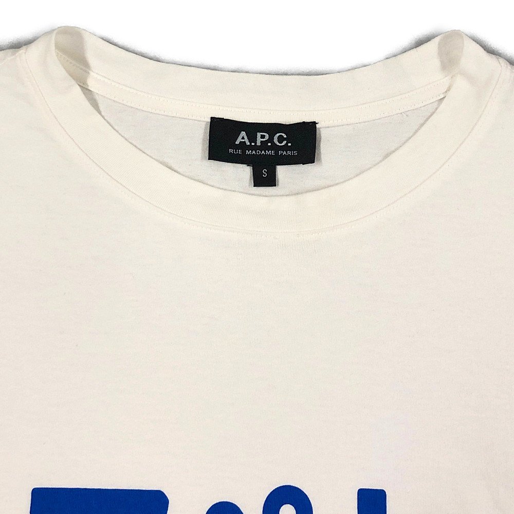 A.P.C. アーペーセー アペセ プリント 半袖Ｔシャツ ホワイト サイズS 正規品 / B4600_画像5