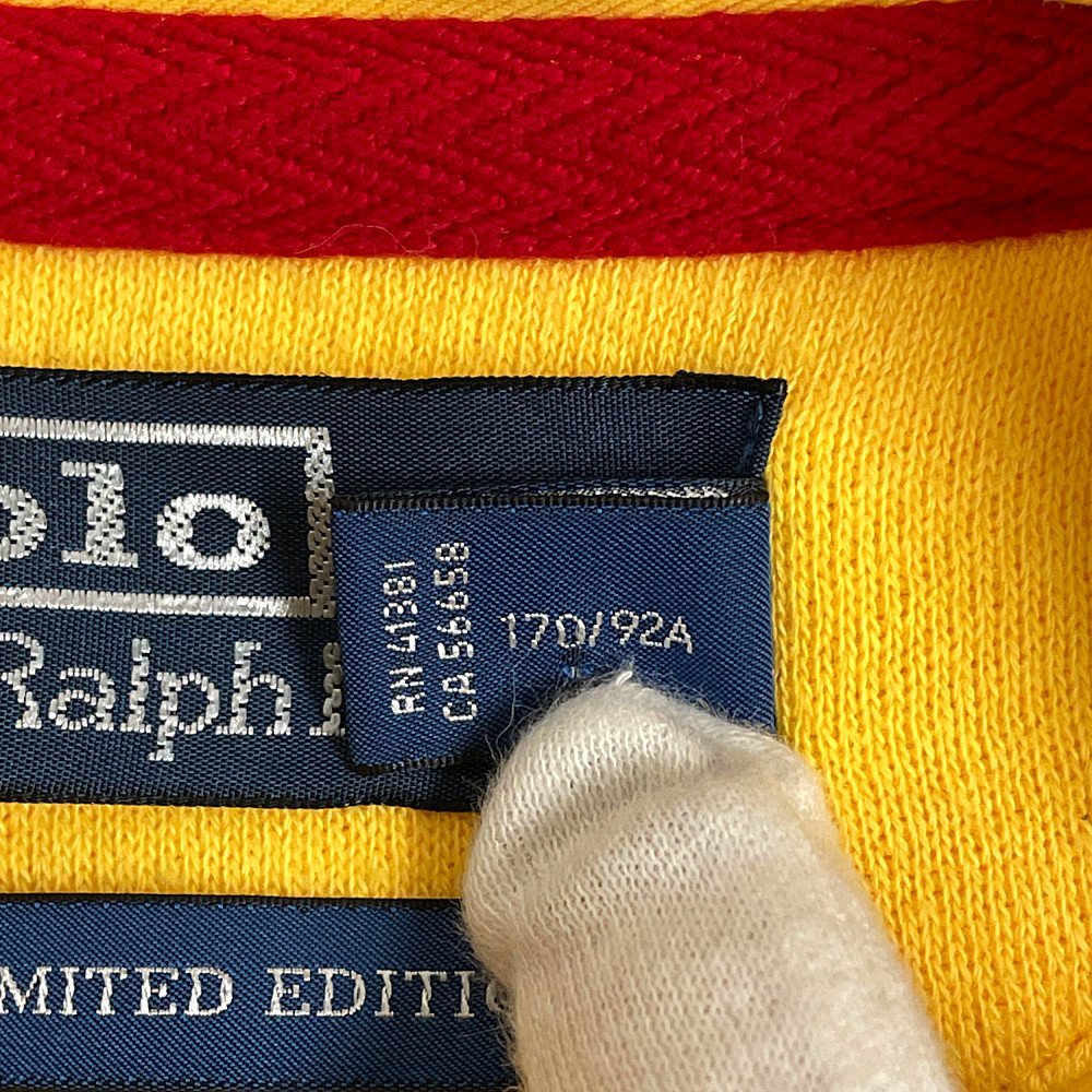 RALPH LAUREN ラルフローレン SNOW BEACH スノービーチ スウェット イエロー×ネイビー サイズS 正規品 / 33113_画像8