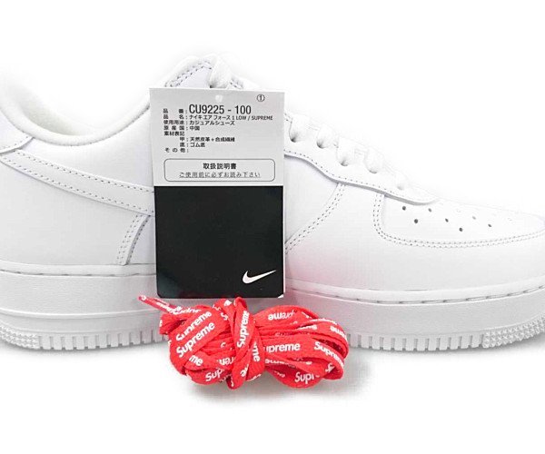 SUPREME×NIKE CU9225-100 AIR FORCE 1 LOW SP エアフォース シューズ ホワイト サイズUS9.5=27.5cm 正規品 / 27712_画像3